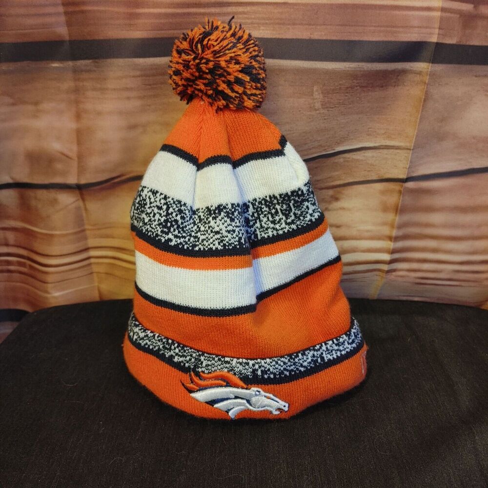NFL New Era Denver Bronco's Football Wool Knitted Orange Beanie Hat OSFM
